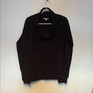 Free People Black Textured Sweater Top size M